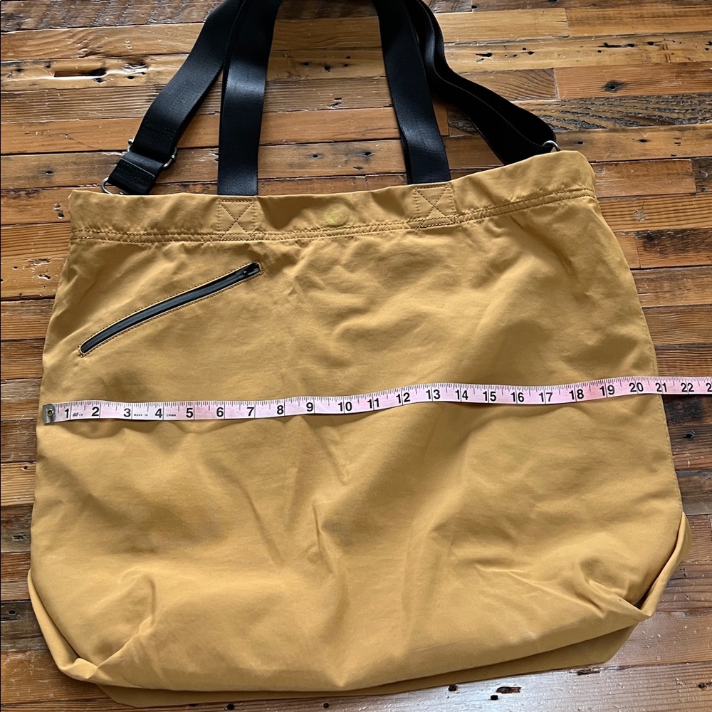 Athleta Large Mustard Nylon Tour Market Tote - Picture 3 of 10
